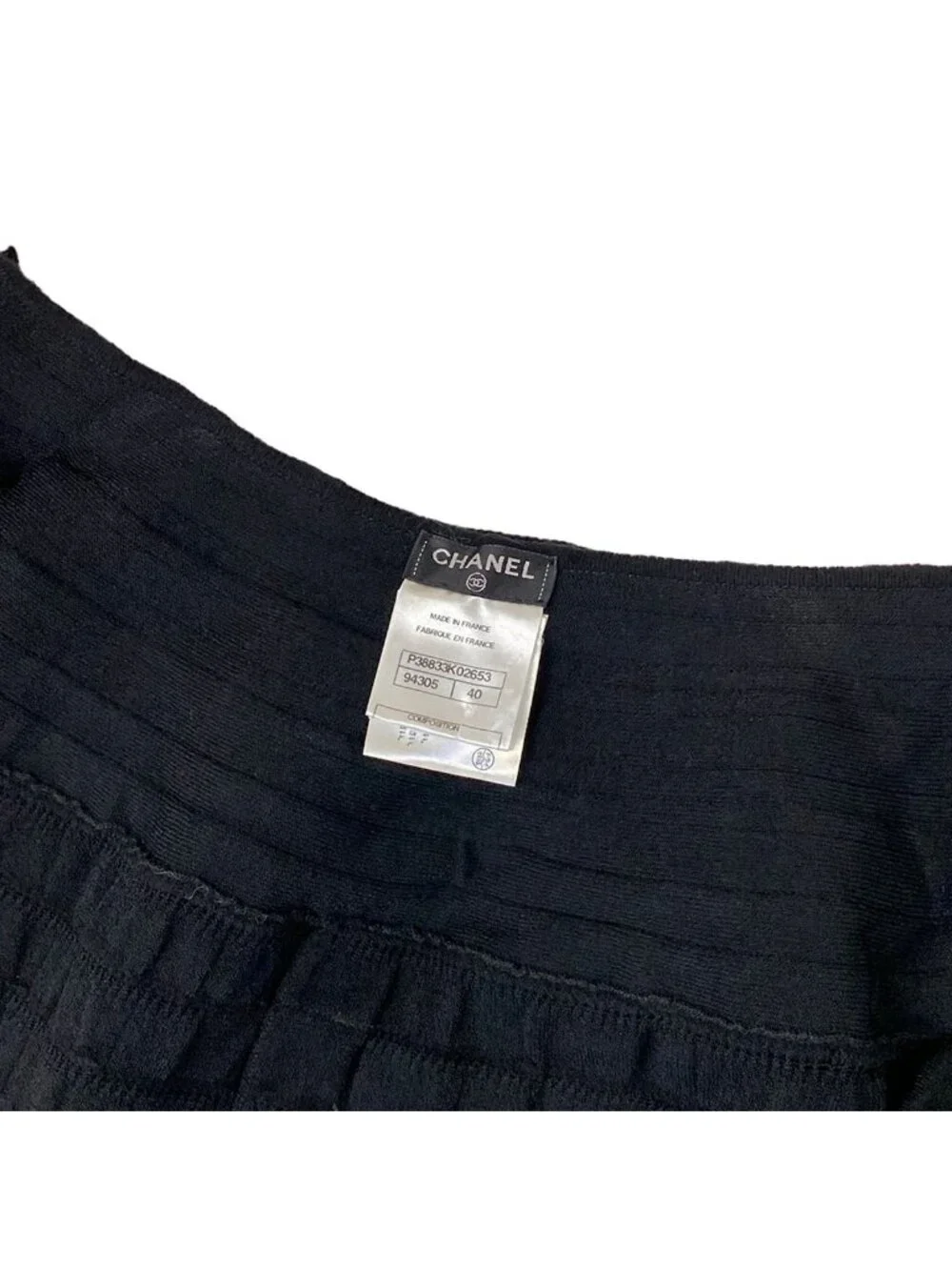 Chanel Skirt Set Black Knit Bolero Wool Angora